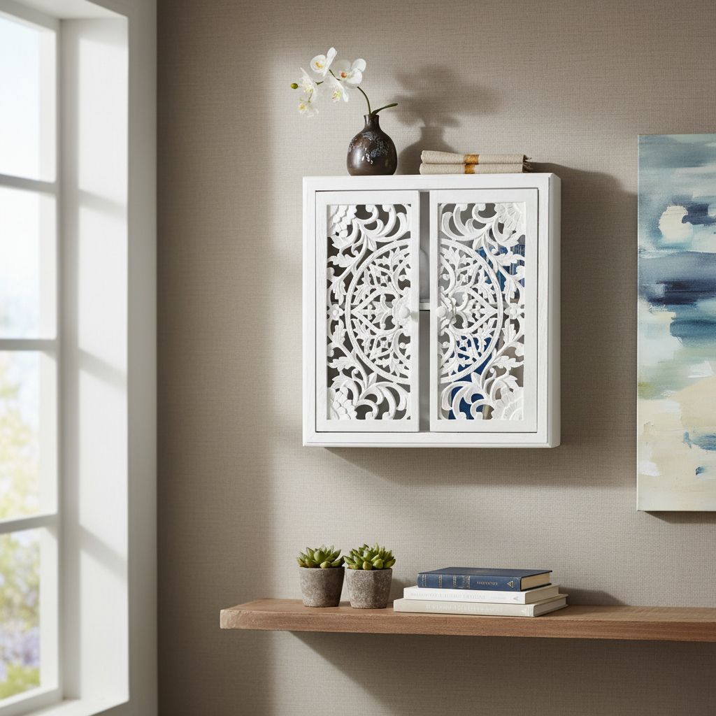 Solid Wood Storage Wall Cabinet-Living Room & Bedroom