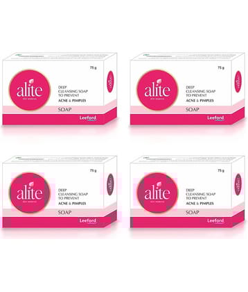 Alite Anti Acne Soap 1% Salicylic Acid & Tea Tree Oil For Acne, Pimple, Blackhead 75g ( Pack of 4 )