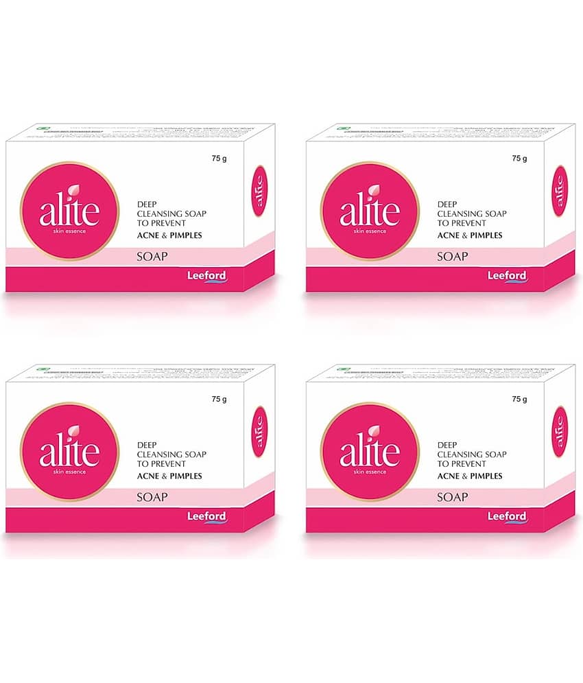 Alite Anti Acne Soap 1% Salicylic Acid & Tea Tree Oil For Acne, Pimple, Blackhead 75g ( Pack of 4 )