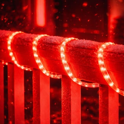 SPARKWORLD Red LED Rope Light Strip Waterproof Flexible Decorative Lighting for Indoor & Outdoor Use | Size: 10.16 m SPARKWORLD Red LED Rope Light Strip Waterproof Flexible Decorative Lighting for Indoor & Outdoor Use | Size: 10.16 m