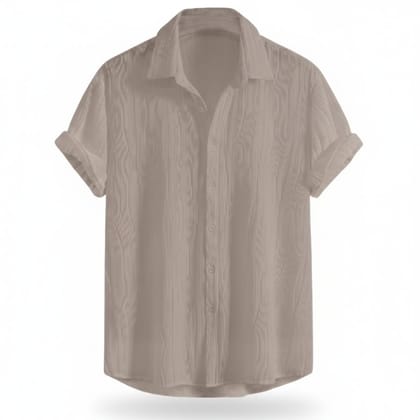 Men's Textured Casual Half-Sleeve Shirt