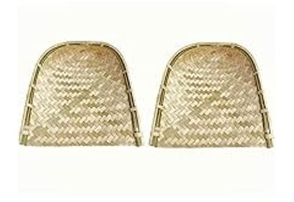 Big size Handmade Bamboo Soop With 100% Bamboo by Handicraft Expert For Kitchen Use & Rice Clean/ Chhath Pooja Soop(Pack of 2)