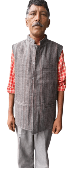 Waist Coat Double Brown Check 40 Inches