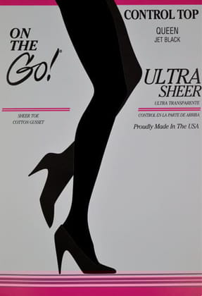 ON THE GO! Ultra Sheer Queen Off Black Pantyhose ON THE GO! Ultra Sheer Queen Off Black Pantyhose