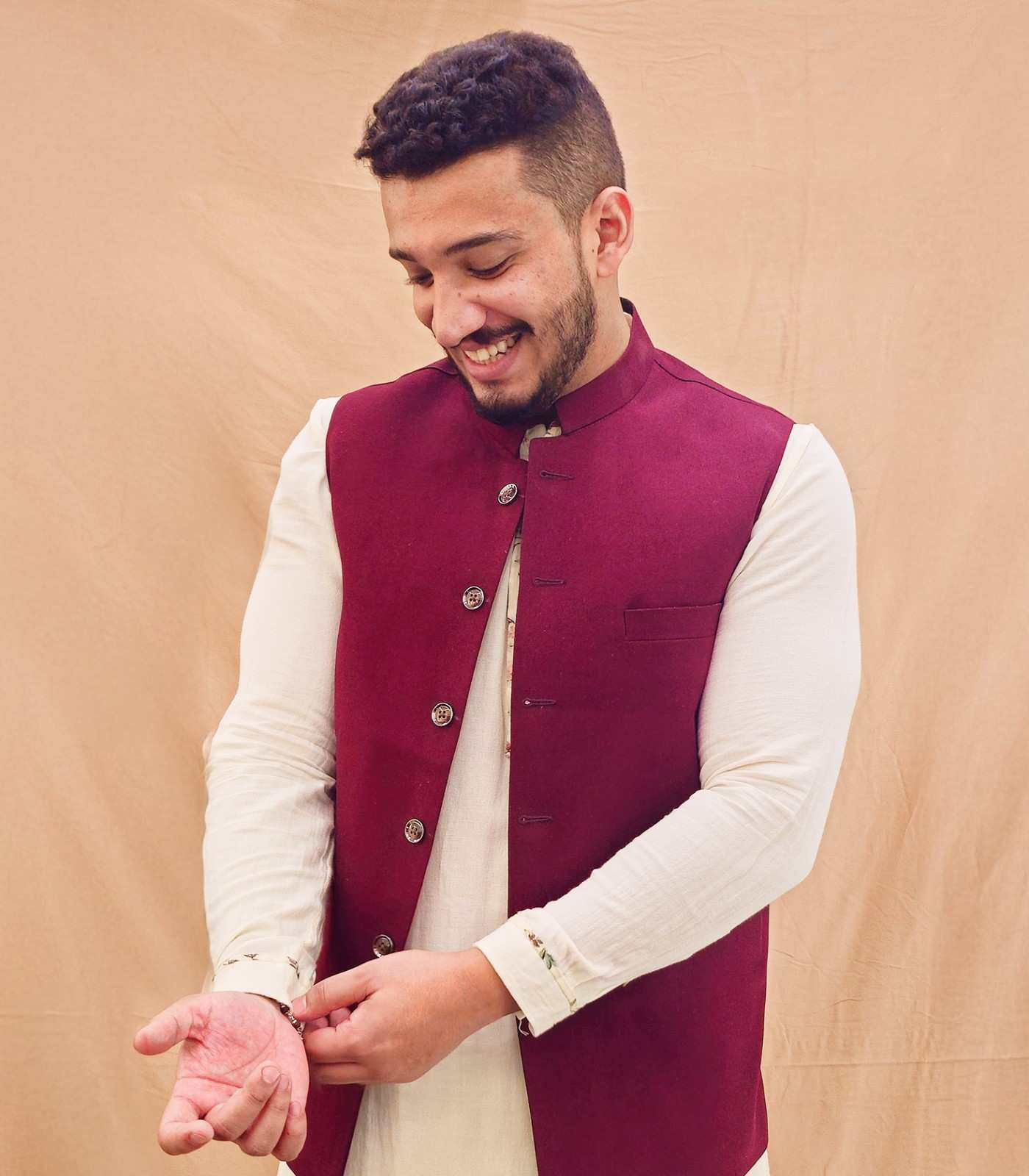 Handmade Nehru Jacket for Men to Match Your Style - Maroon