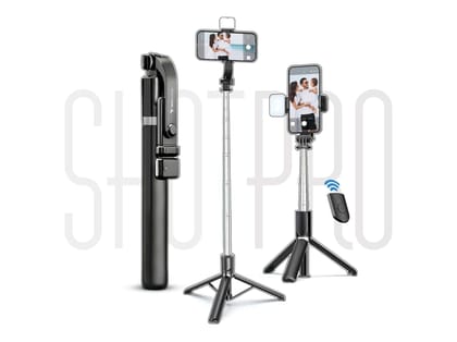 Dr Vaku Selfie Stick Tripod Stand with Fill Light & Wireless Remote, 69.6-Inch, 174cm Extendable Bluetooth Long Selfie Stick, Compatible with iPhone & Android, Ideal for Vlogging, Reels & Travel