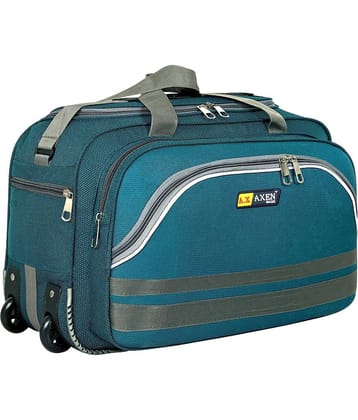 AXEN BAGS 65 Ltrs GREEN Polyester Duffle Trolley