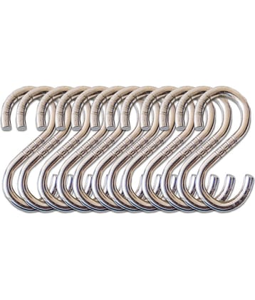 Laxmi Garden Zula Swing S Hook (Pack of 12) Set of 12 Stainless Steel Hooks