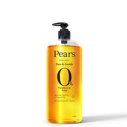 Pears 98% Pure Glycerin Pure & Gentle Bodywash with 0% Parabens & Soap for Hydration & Glow, 750 ml Pears 98% Pure Glycerin Pure & Gentle Bodywash with 0% Parabens & Soap for Hydration & Glow, 750 ml - Orange / 750 ml (Pack of 1)