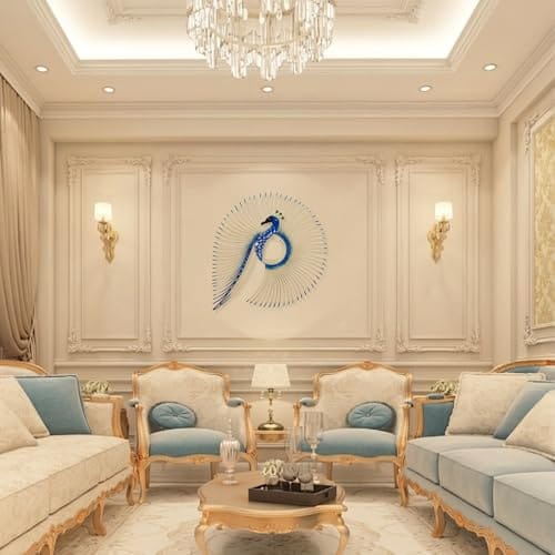 Wall Art Decorations | Perfect 3D Wall Sculpture For Living Room, Bedroom, Drawing Room & Office-Blue Finish