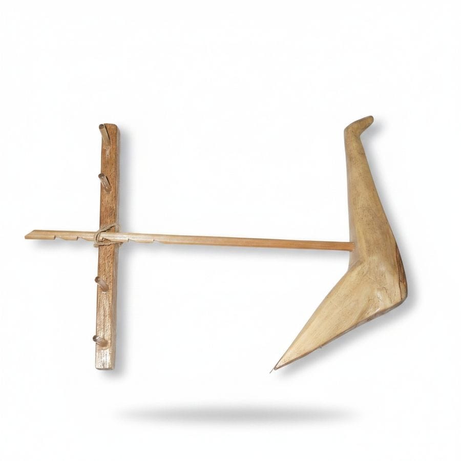 Traditional Wooden Agricultural Plough - 3 kg - One wooden plough implement
