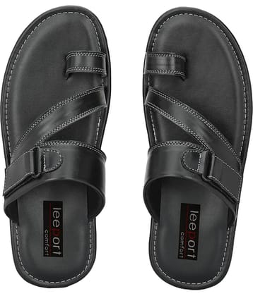 Leeport Black Flip Flops