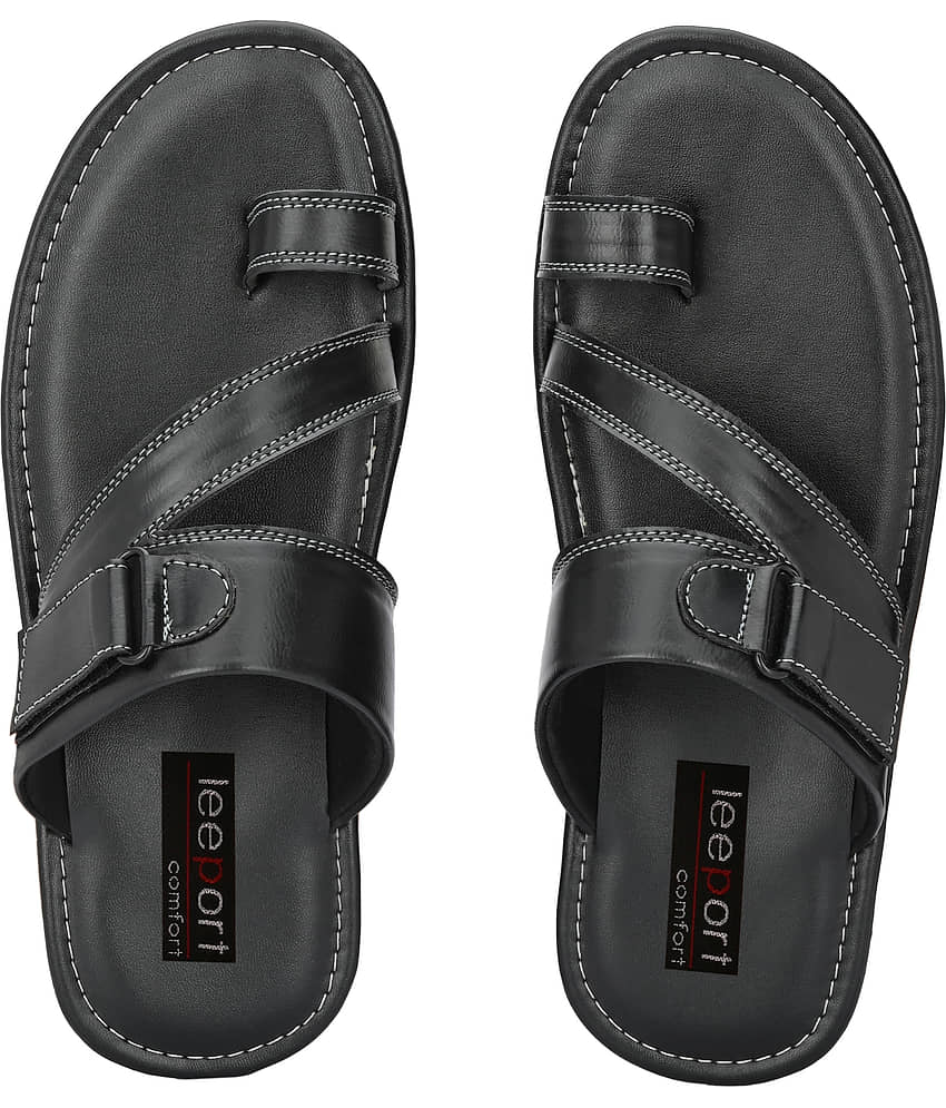 Leeport Black Flip Flops