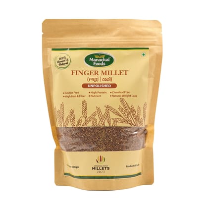 Finger Millet (Ragi) | Whole Grain 500g | Natural & Unpolished | High Calcium Superfood | Gluten-Free | 500g