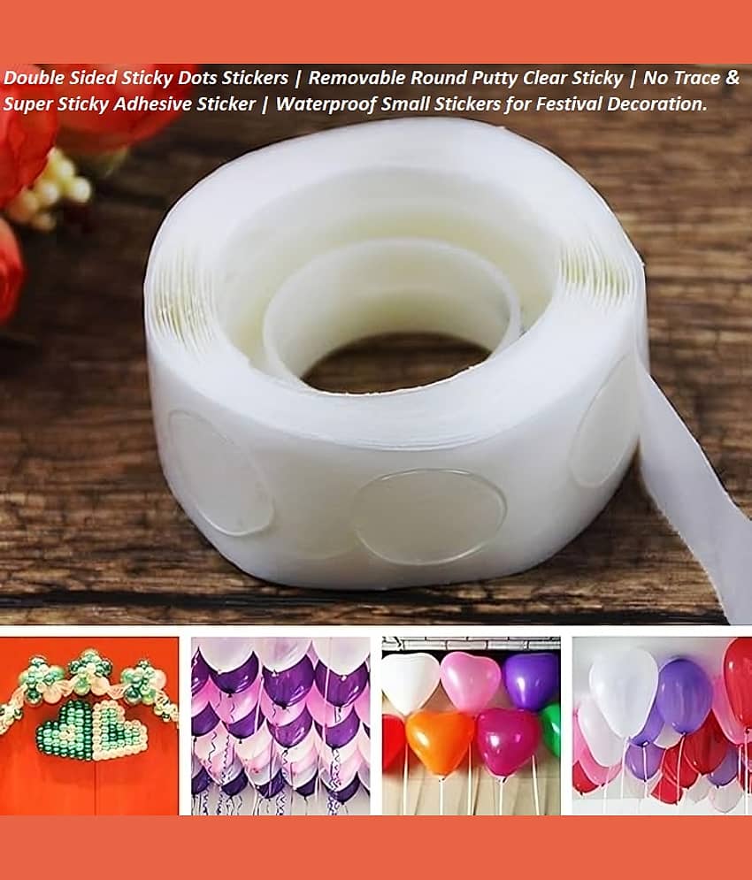 dust n shine Transparent Double Sided Decorative Tape ( Pack of 1 )