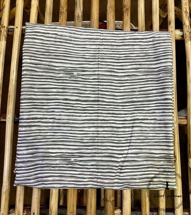 Elegant Unstitched Cotton Fabric for Kurtas-Stripe Print