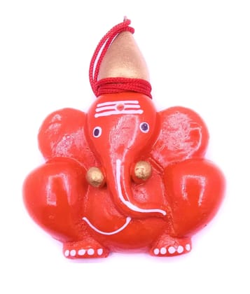 Wall Hanging Ganesha Supari Ganesh Idol Ganpati Statue Hindu Figurine Showpiece for Car Dashboard, Office and Home D?cor Decorative Showpiece