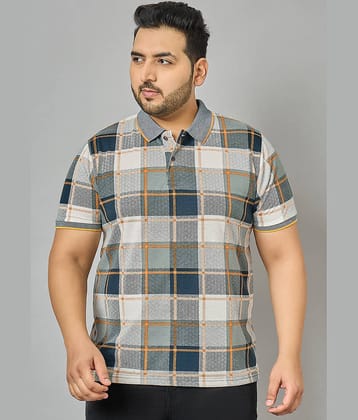 AUSTIVO Cotton Blend Regular Fit Checks Half Sleeves Men's Polo T Shirt - Multicolor ( Pack of 1 )