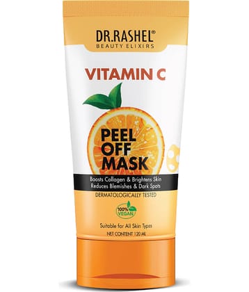 DR RASHEL Vitamin C Peel Off Mask Deeply Detoxifies Skin for all Skin Types (120 ml, Pack of 1)