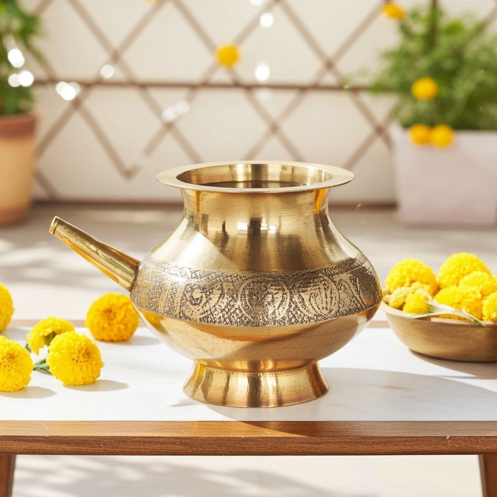 Brass Karwa Lota, Capacity : 350 ML (ZMAS310 D)