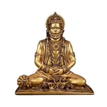 Artarium Meditating Hanuman Murti,Hanuman Statue, Hanuman Idol for Home Temple, Home Decor & Pooja Room Pack of 1