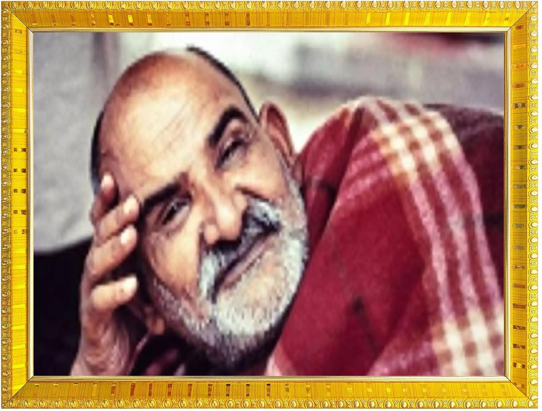 NOKKES Neem Karoli Baba Neev Karori baba Photo Frames Religious Photo frame 5X7 Inch Photo Frame_W39