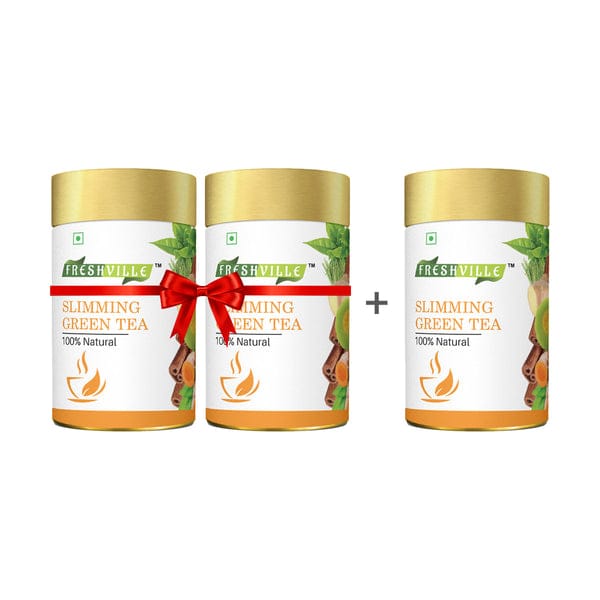 Freshville Slimming Green Tea 45 Days Pack Burns Fat and Supports Weight Loss with Herbs 150gram