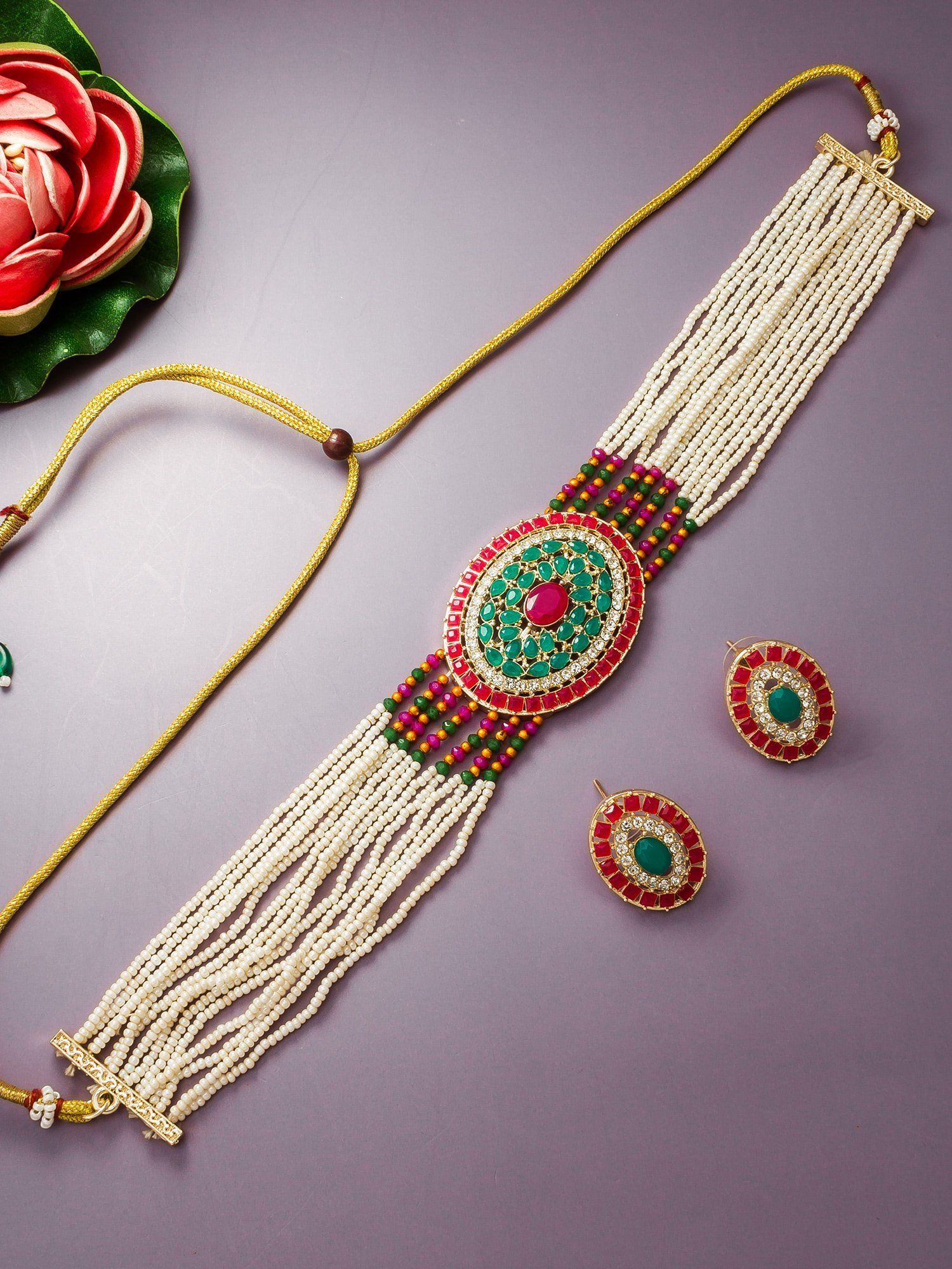Morison Golden Charm Necklace Set Unleash Your Inner Glow