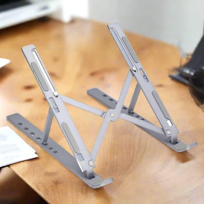 Metal Portable Laptop Stand, with 7 Adjustable Angles (1 Pc) Metal Portable Laptop Stand, with 7 Adjustable Angles (1 Pc)