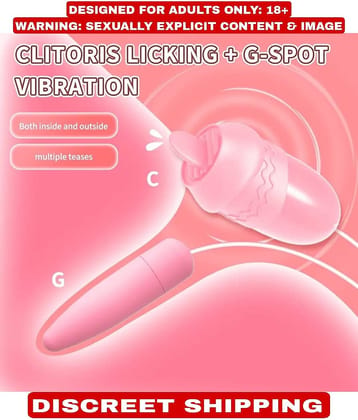 2 IN 1 LICKER+EGG USB POWER 12 FREQUENCY VIBRATOR SEXY TOY LOW PRICE FOR WOMEN BY KAMAHOUSE