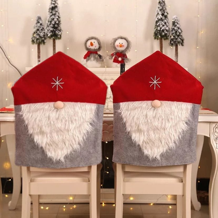 Christmas 3D Santa Claus Chair Cover - Set of 2