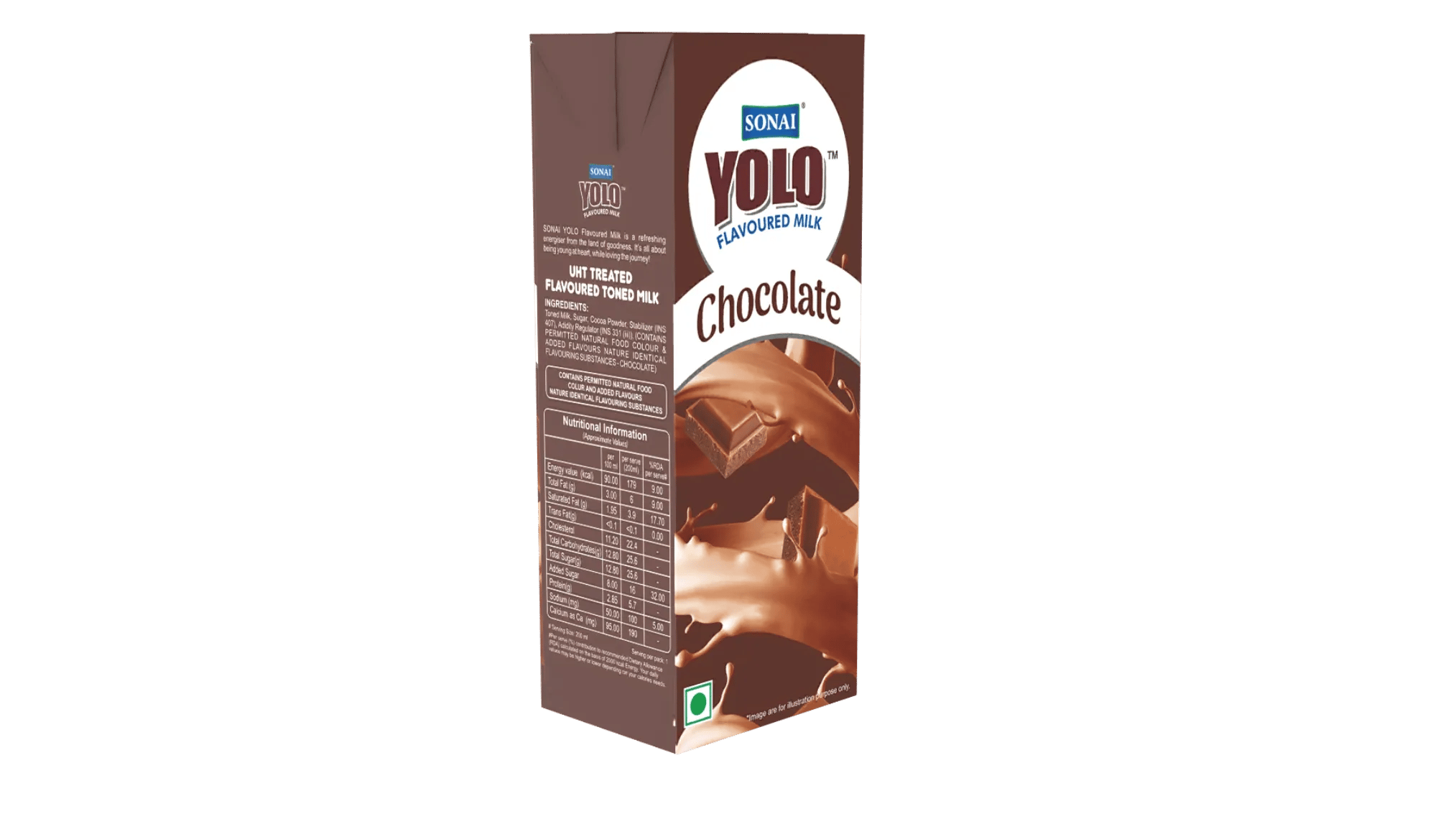 Sonai Chocolate Flavoured Milk (200ml) | Rich Cocoa Blend | Refreshing Tetra Pack