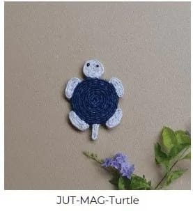 Handmade Jute Sea Turtle Fridge Magnet