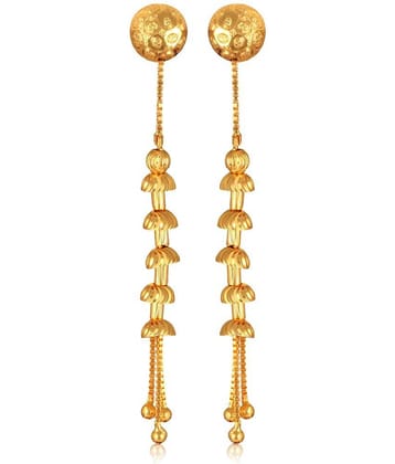 VIVASTRI Golden Drop Earrings ( Pack of 1 )