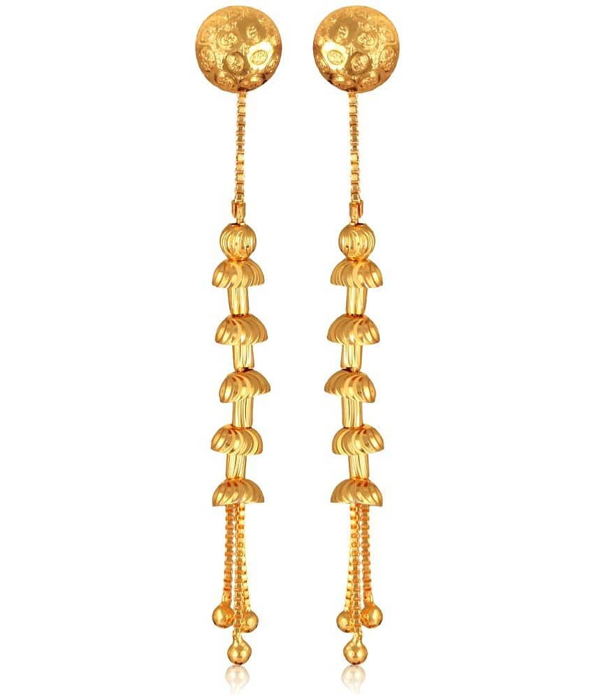 VIVASTRI Golden Drop Earrings ( Pack of 1 )