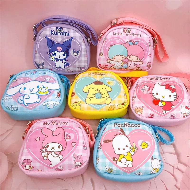 Kawaii Plushie Kuromi My Melody Bag Cinnamoroll Plush Coin Purse Anime Stuffed Toy Cute Messenger Shoulder Bags