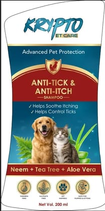 Anti Tick & Anti itch Neem , Tea Tree , Aloe Vera Shampoo
