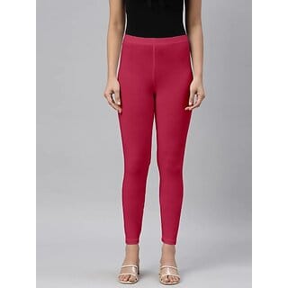 SHE PURE LUXURY WEAR Ankle Length  Ethnic Wear Legging  (Pink, Solid)