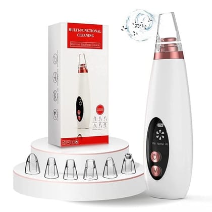Electric 6-in-1 Multi-Function Blackhead Remover | USB Rechargeable Derma Suction Tool | Acne & Pimple Pore Vacuum Cleaner | Facial Cleansing Device for Nose, Face & Skin Care | With Multiple Suction Heads for Deep Cleaning (Original Quality) Electric 6-in-1 Multi-Function Blackhead Remover | USB Rechargeable Derma Suction Tool | Acne & Pimple Pore Vacuum Cleaner | Facial Cleansing Device for Nose, Face & Skin Care | With Multiple Suction Heads for Deep Cleaning (Original Quality)