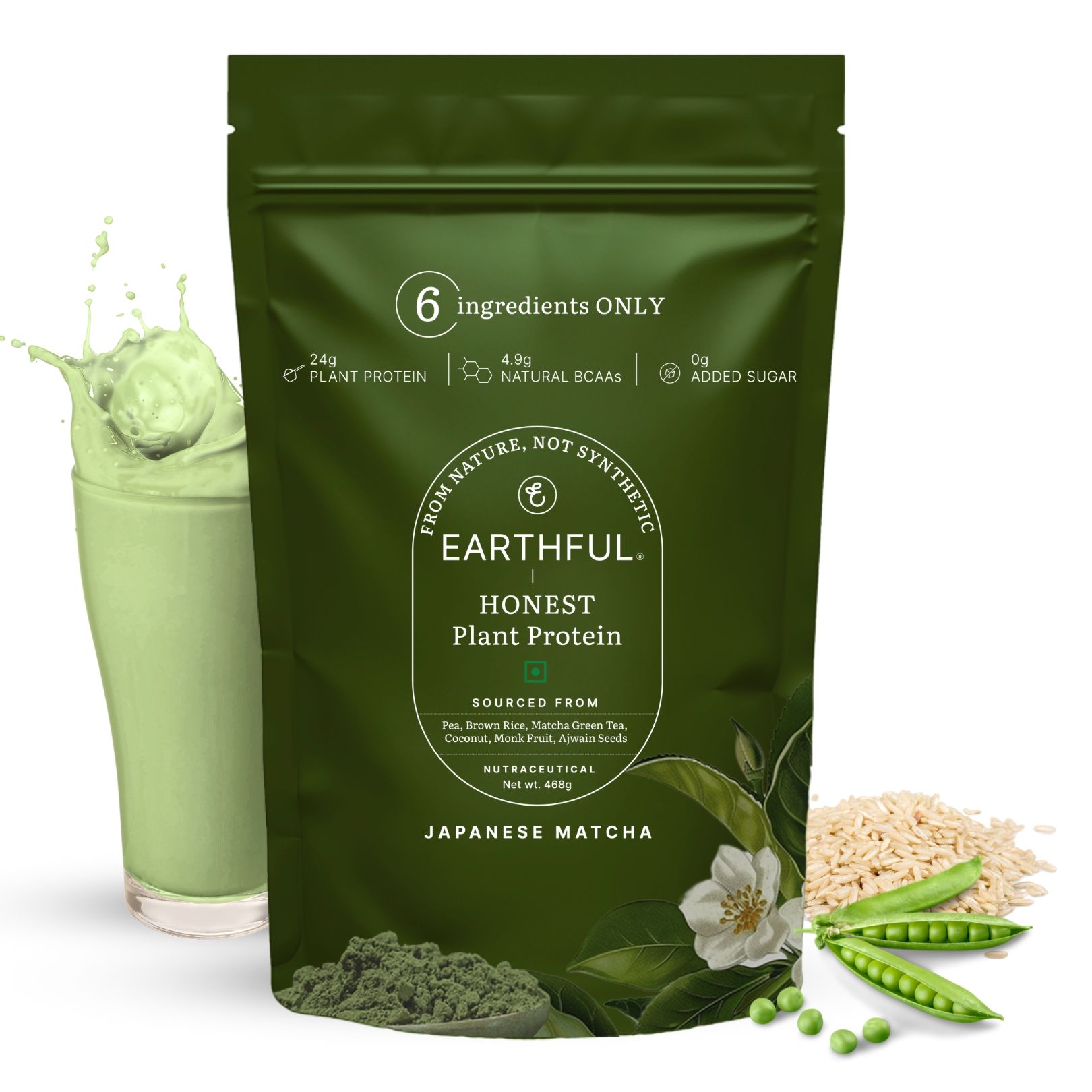 Earthful Honest Plant Protein-Japanese Matcha