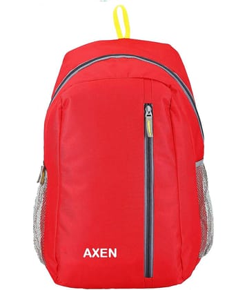 AXEN BAGS 22 Ltrs Polyester Backpack *For Men ( Red )