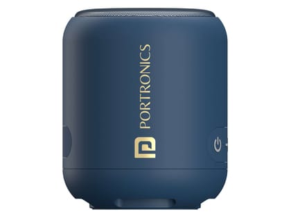 Portronics SoundDrum 1 12W TWS Portable Bluetooth Speaker with Powerful Bass, Bluetooth 5.3V, 360 Surround Sound, USB Drive in, Type C Fast Charging - Blue Portronics SoundDrum 1 12W TWS Portable Bluetooth Speaker with Powerful Bass, Bluetooth 5.3V, 360 Surround Sound, USB Drive in, Type C Fast Charging - Blue