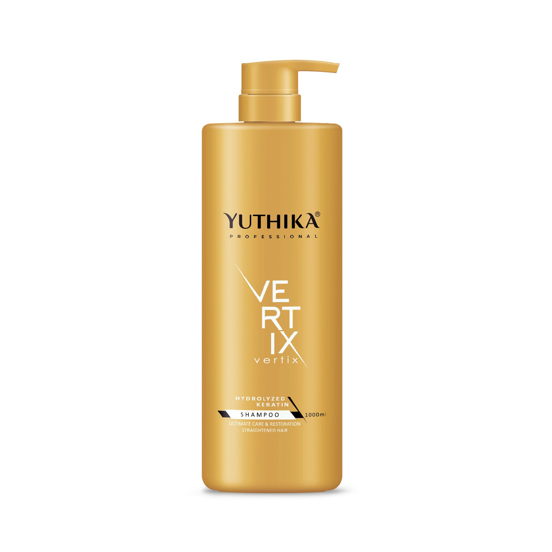 Yuthika Professional Vertix Hydrolyzed Keratin Post Care Shampoo 1000ml, Protects Hair After Chemical Treatments