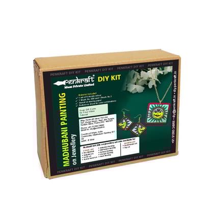 Madhubani Painting on MDF Jewellery DIY Kit by Penkraft