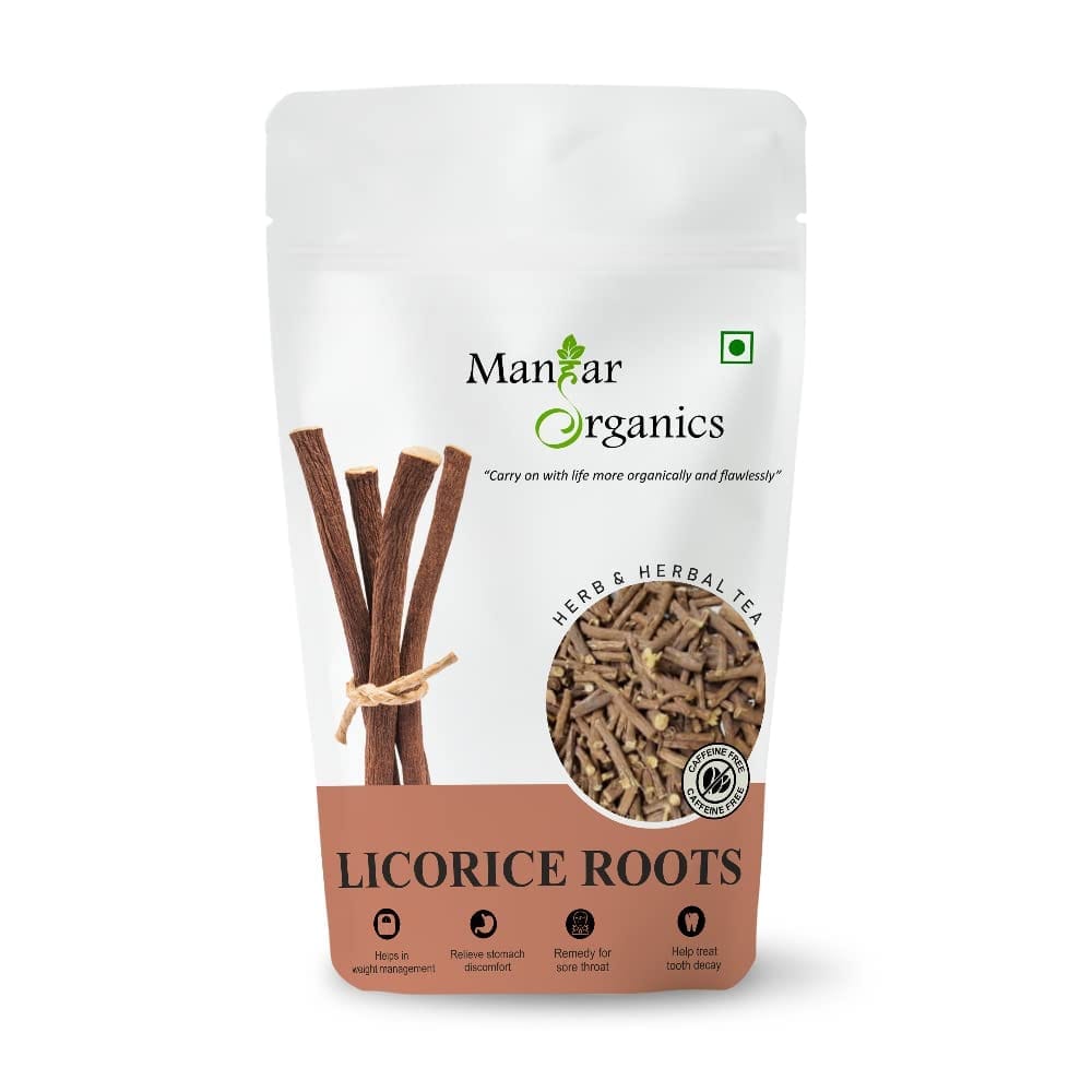 ManHar Organics Licorice Sticks 100gm- Mulethi stick | Licorice Root Sticks | Mulethi Glycyrrhiza Glabra