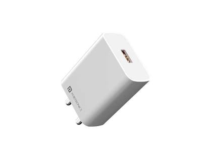 Portronics Adapto One Pro 18w 3A Mach USB Fast Charging Adaptor with 1M Type C Charging Cable, Compatible for iPhone