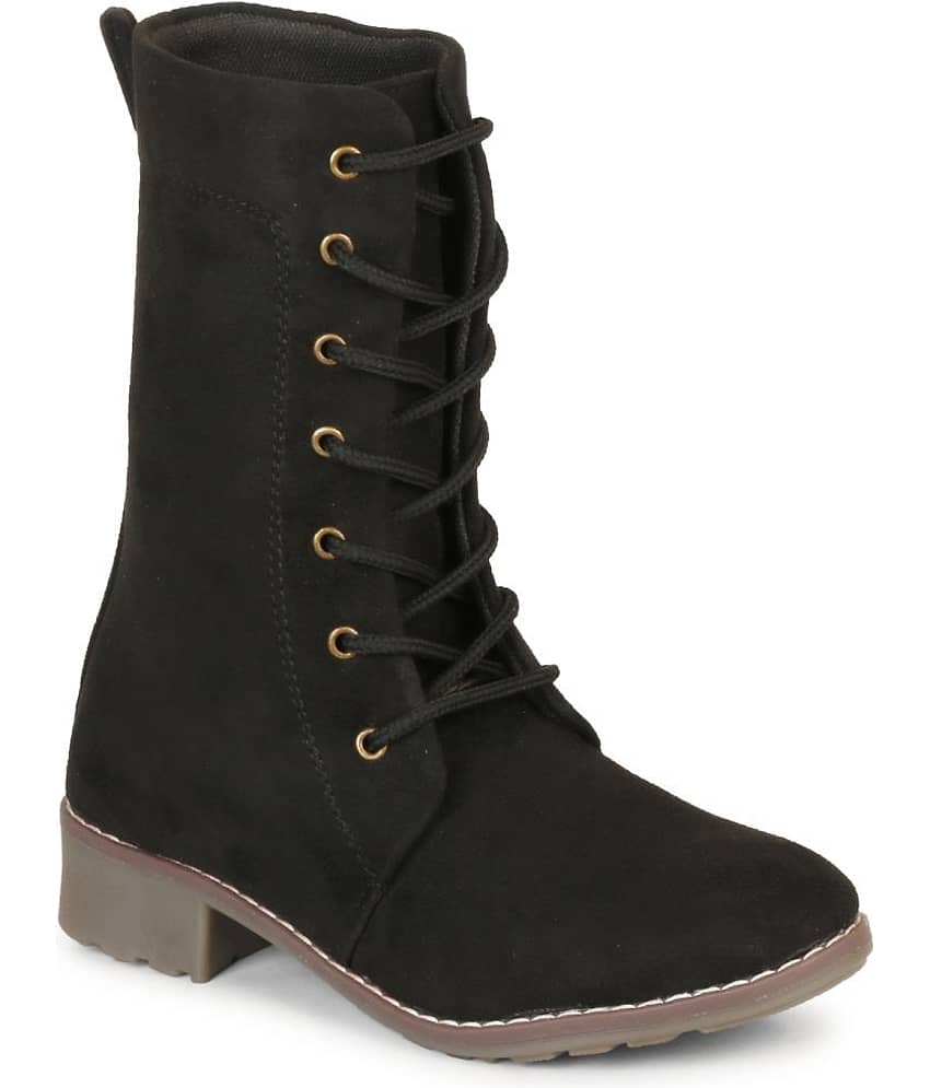 Commander - Black Women's Mid Calf Length Boots