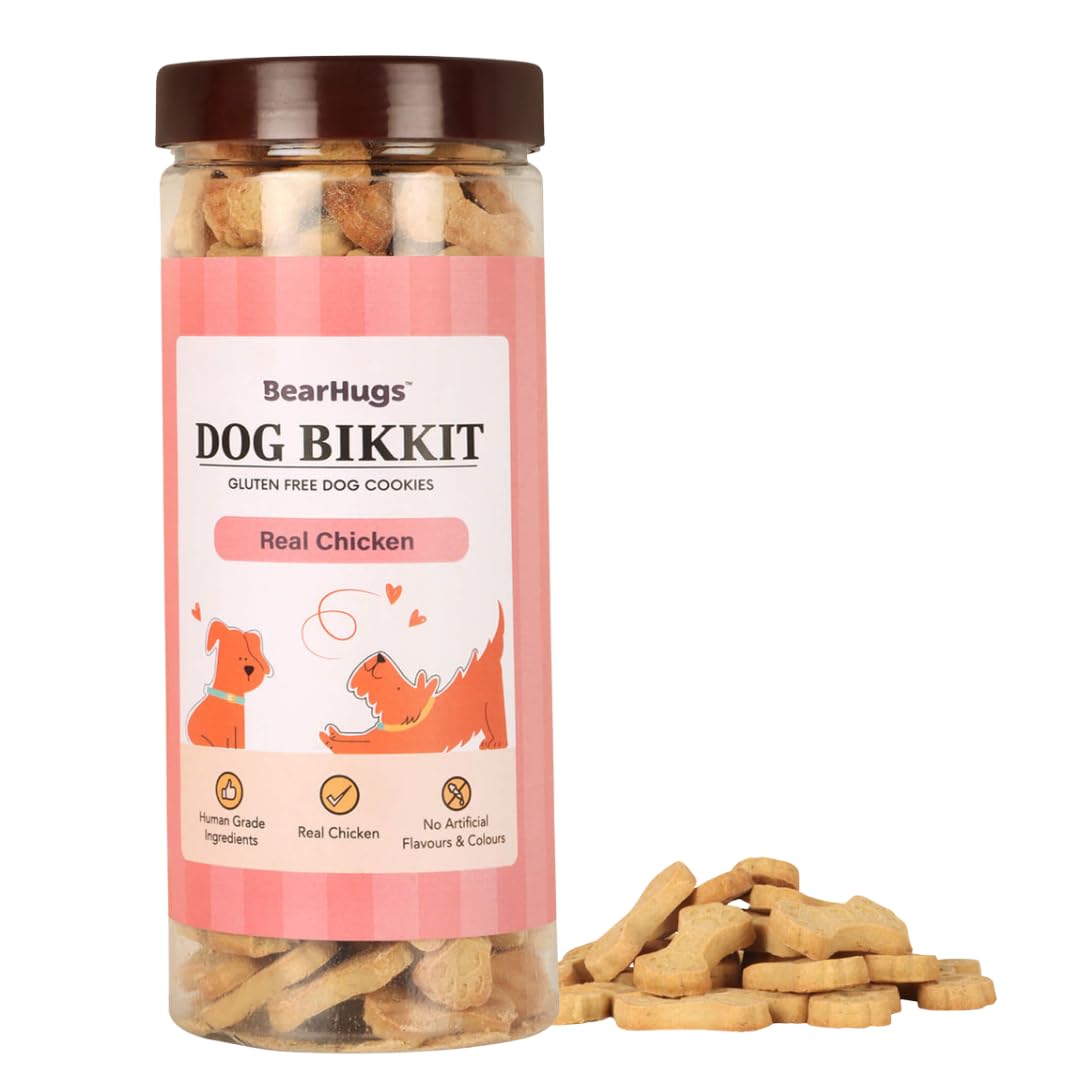 BearHugs Dog Bikkit Gluten Free Cookies Used Real Chicken Ages Dog