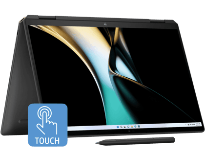 HP Spectre x360 35.6 cm (14) 2-in-1 Laptop, Intel® Core™ Ultra 7 processor, touch display with Intel® Arc™ Graphics, 32 GB LPDDR5x RAM, 1 TB SSD Hard Drive, Black, 14-eu0670TU