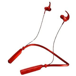 DIGIMATE Fire 4.0 Bluetooth Neckband With 40 Hours Playtime, Type C Fast Charging Dual Pairing With Mic (Red, DGMGO5-0